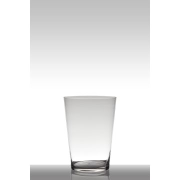 Vaso ANNA EARTH, forma conica, vetro, trasparente, 30cm, Ø22cm