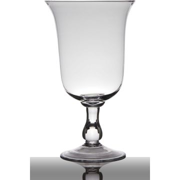 Vaso con piede NOELLE di vetro, trasparente, 37,5cm, Ø23,5cm