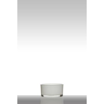 Ciotola decorativa in vetro VERA EARTH, bianco, 8cm, Ø15cm