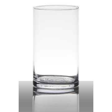 Vaso di vetro SANYA EARTH, cilindro, trasparente, 15cm, Ø9cm