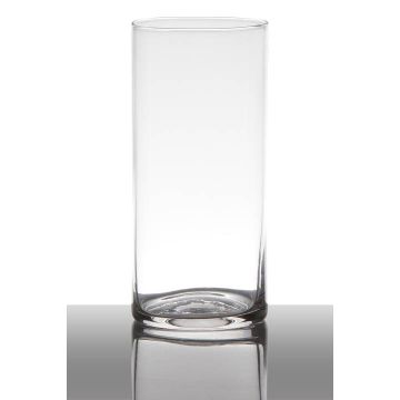 Vaso di vetro SANYA EARTH, cilindro, trasparente, 19cm, Ø9cm