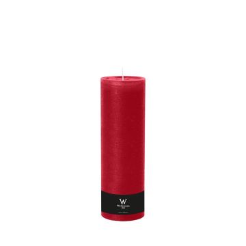 Candela a blocco per lanterna AURORA, rosso rubino, 30cm, Ø10cm, 200h - Made in Germany