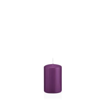 Candela per lanterna MAEVA, a colonna, viola, 8cm, Ø5cm, 18h - Made in Germany