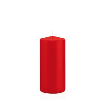 Candela per lanterna MAEVA, a colonna, rossa, 15cm, Ø7cm, 63h - Made in Germany