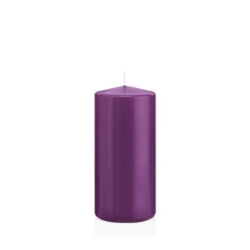Candela per lanterna MAEVA, a colonna, viola, 15cm, Ø7cm, 63h - Made in Germany