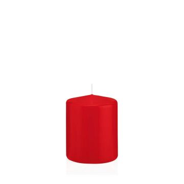 Candela per lanterna MAEVA, a colonna, rossa, 10cm, Ø8cm, 37h - Made in Germany