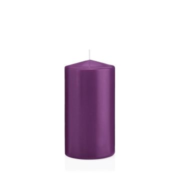 Candela per lanterna MAEVA, a colonna, viola, 15cm, Ø8cm, 69h - Made in Germany