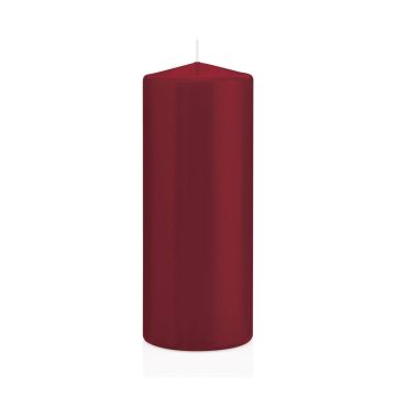 Candela per lanterna MAEVA, a colonna, bordeaux, 20cm, Ø8cm, 119h - Made in Germany