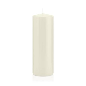 Candela per lanterna MAEVA, a colonna, avorio, 20cm, Ø7cm, 103h - Made in Germany