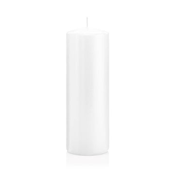 Candela per lanterna MAEVA, a colonna, bianca, 20cm, Ø7cm, 103h - Made in Germany