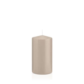 Candela per lanterna MAEVA, a colonna, beige, 13cm, Ø7cm, 52h - Made in Germany