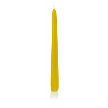 Candela per candeliere PALINA, giallo, 25cm, Ø2,5cm, 8h - Made in Germany