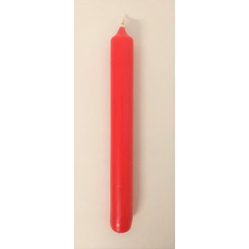 Candela da tavolo CHARLOTTE, rossa, 18,5cm, Ø2,1cm, 6,5h - Made in Germany