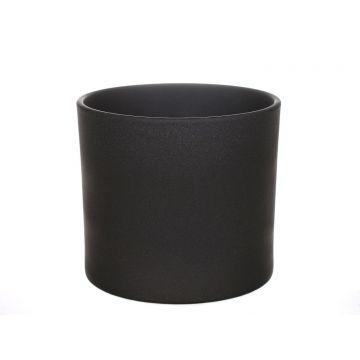 Fioriera MATTIS in ceramica, grigio-nero, 26cm, Ø28cm