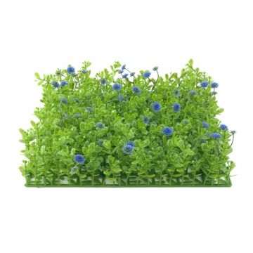 Tappeto di bosso di plastica / Siepe KEIL con fiori, verde-viola, 25x25cm