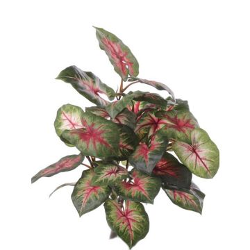 Caladium artificiale SEVERIN su stelo, verde-rosso, 40cm