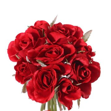 Bouquet di rose artificiali ROSILA, rosso, 20cm, Ø15cm