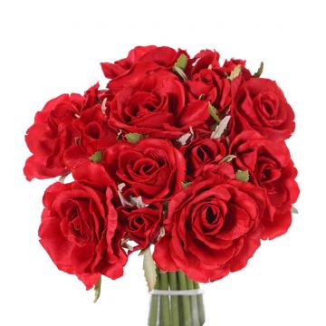 Bouquet di rose artificiali ROSILA, rosso, 25cm, Ø20cm