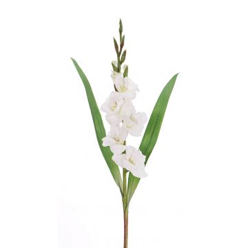 Gladiolo artificiale ELEA, bianco, 85cm, Ø3-10cm