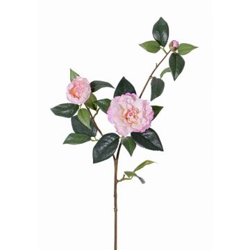 Ramo di camelia artificiale RIXA con fiori, rosa, 85cm, Ø5-10cm