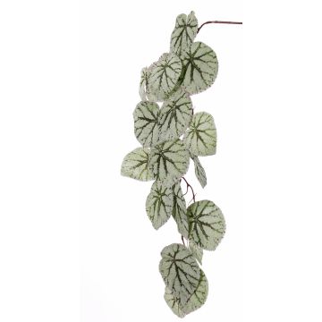 Ramo di begonia rex artificiale KATRICE, verde-grigio, 110cm