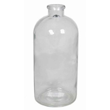 Bottiglia di vetro chiaro URSULA, 25cm, Ø11cm