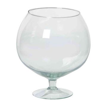 Bicchiere decorativo da Cognac XXL BARRON con piede, trasparente, 22,5cm, Ø20cm