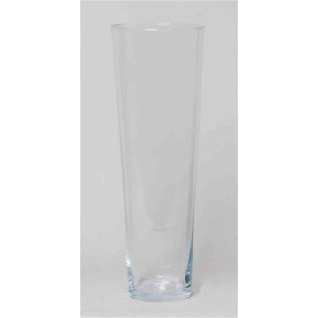 Vaso ANNA OCEAN, forma conica, vetro, trasparente, 50cm, Ø17,5cm