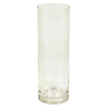 Vaso cilindrico di vetro SANSA OCEAN, trasparente, 30cm, Ø10cm