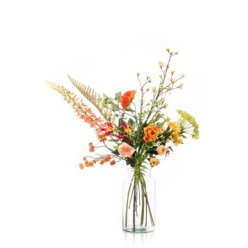 Mazzo di fiori artificiale FEME, arancione, 110cm, Ø40cm