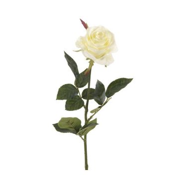 Rosa artificiale BRINA, bianco, 70cm