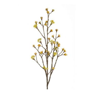 Ramo d'acero artificiale LIUVA con fiori, giallo, 110cm