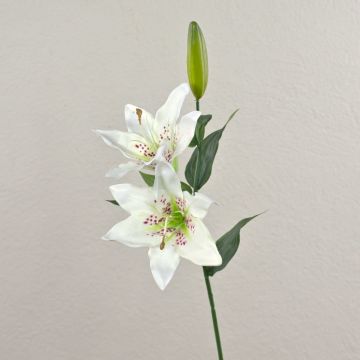 Ramo artificiale di giglio tigrato EMIKO, bianco, 65cm