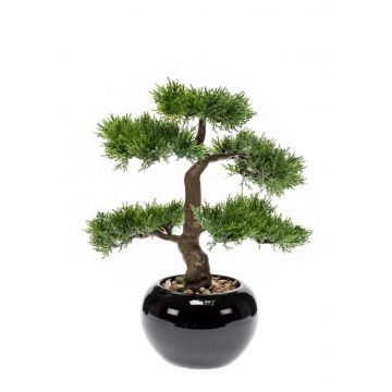 Cedro bonsai artificiale ADARA in vaso di ceramica, 35cm
