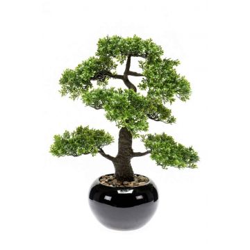 Ficus bonsai artificiale ASHER in vaso di ceramica, 45cm