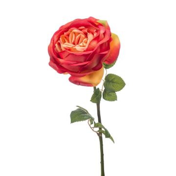 Rosa artificiale VERITA, arancione, 65cm