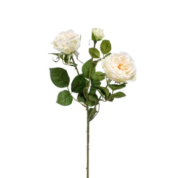 Ramo artificiale di rose CALISTA, crema, 60cm