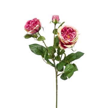 Ramo artificiale di rose CALISTA, fucsia, 60cm