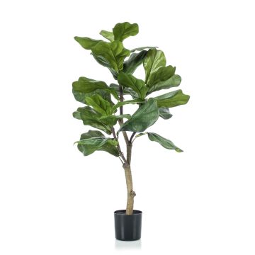 Ficus lyrata artificiale EUSEBI, tronco artificiale, verde, 90cm