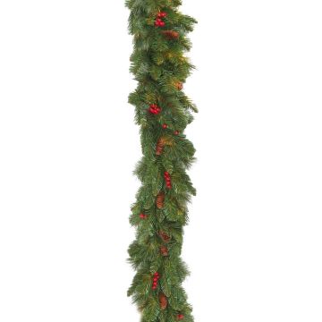 Ghirlanda di Natale artificiale BUKAREST, decorata, 275cm, Ø30cm