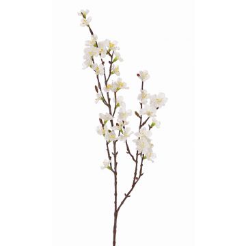 Ramo finto di ciliegio in fiore ARIELLE con fiori, bianco, 75cm