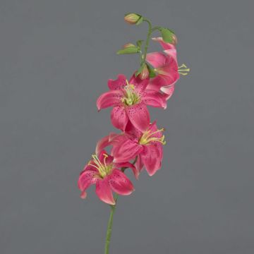 Giglio tigrato artificiale ASHANTI, fucsia, 65cm, Ø8cm