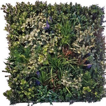 Tappeto / Siepe d piante artificiali GERO, fiori, zona trasversale, difficilmente infiammabile, colorato, 100x100cm