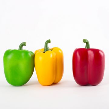 Mix di peperoni artificiali PANNA, 3 pezzi, rosso-giallo-verde, 7,5cm, Ø7cm