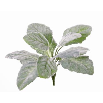 Salvia argentea artificiale MELLIE su stelo, verde-bianco, 25cm