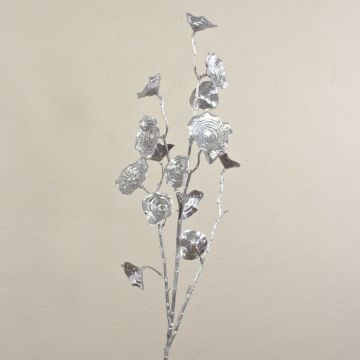Ramo di ginkgo artificiale ARWID con glitter, argento, 105cm Ramo di ginkgo artificiale ARWID con glitter, argento, 105cm