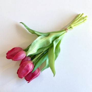 Mazzo di tulipani artificiali LEANA, viola-verde, 30cm, Ø20cm