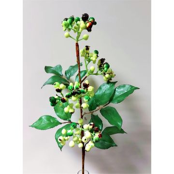 Ramo finto di bacche di sambuco CHATANGA con frutti, verde-rosso, 60 cm