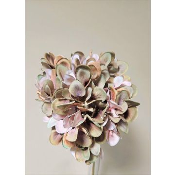 Fiore artificiale ortensia MANDISA, verde-rosa, 65 cm
