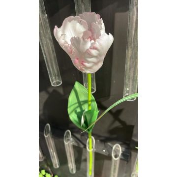 Tulipano artificiale PETSCHORA, bianco-rosa, 65 cm